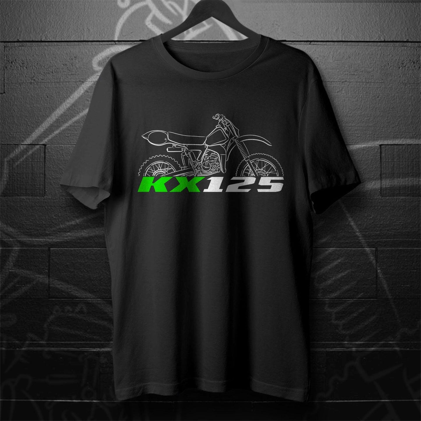 Kawasaki KX125 1974 - 1987 Inspired T-Shirt - Motorcycle Tee Shirt for Riders