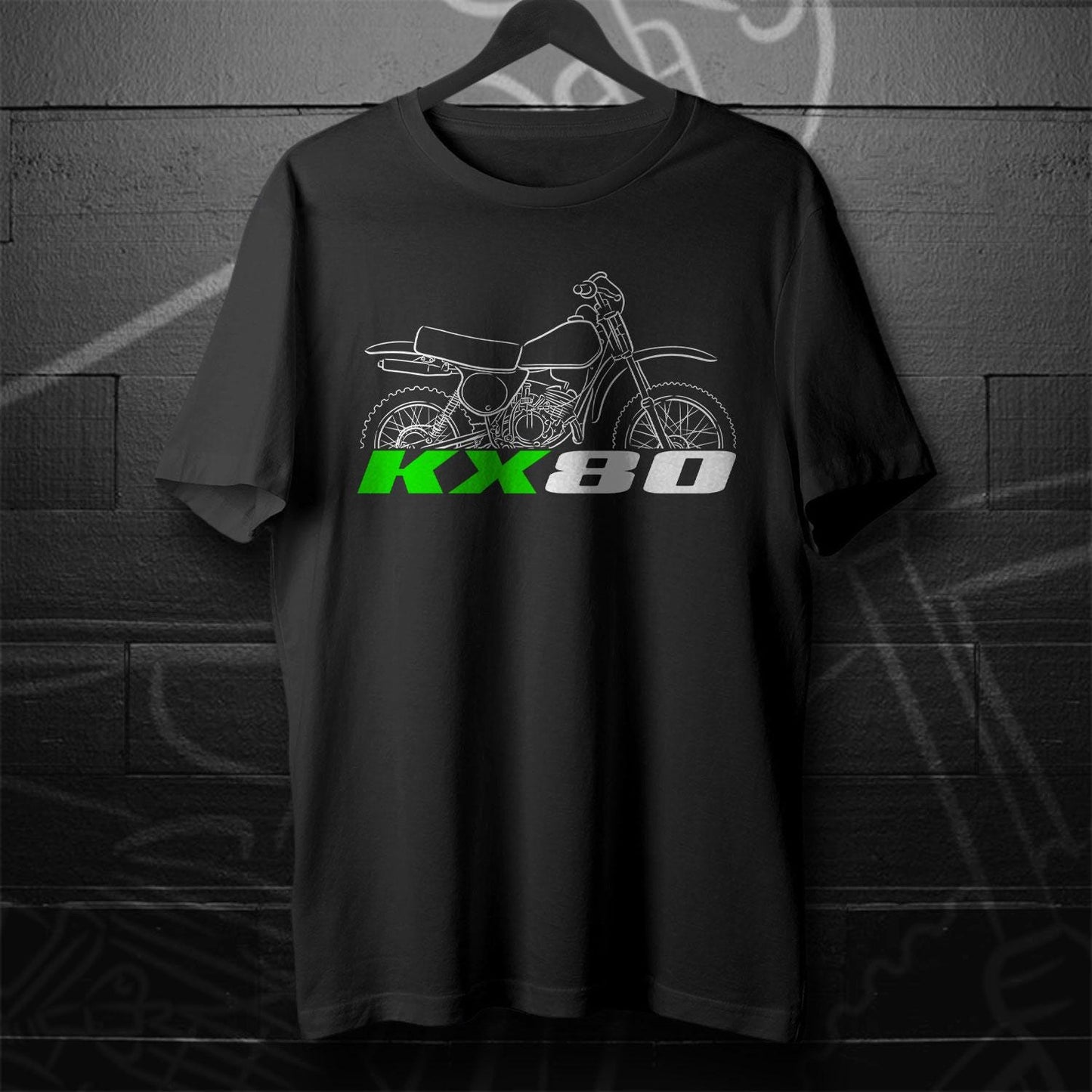 Kawasaki KX80 1979 - 1985 Inspired T-Shirt - Motorcycle Tee Shirt for Riders