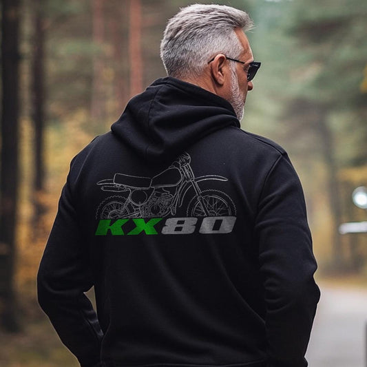 Kawasaki KX80 1986 - 2004 Inspired Hoodie - Motorcycle Sweatshirt for Riders