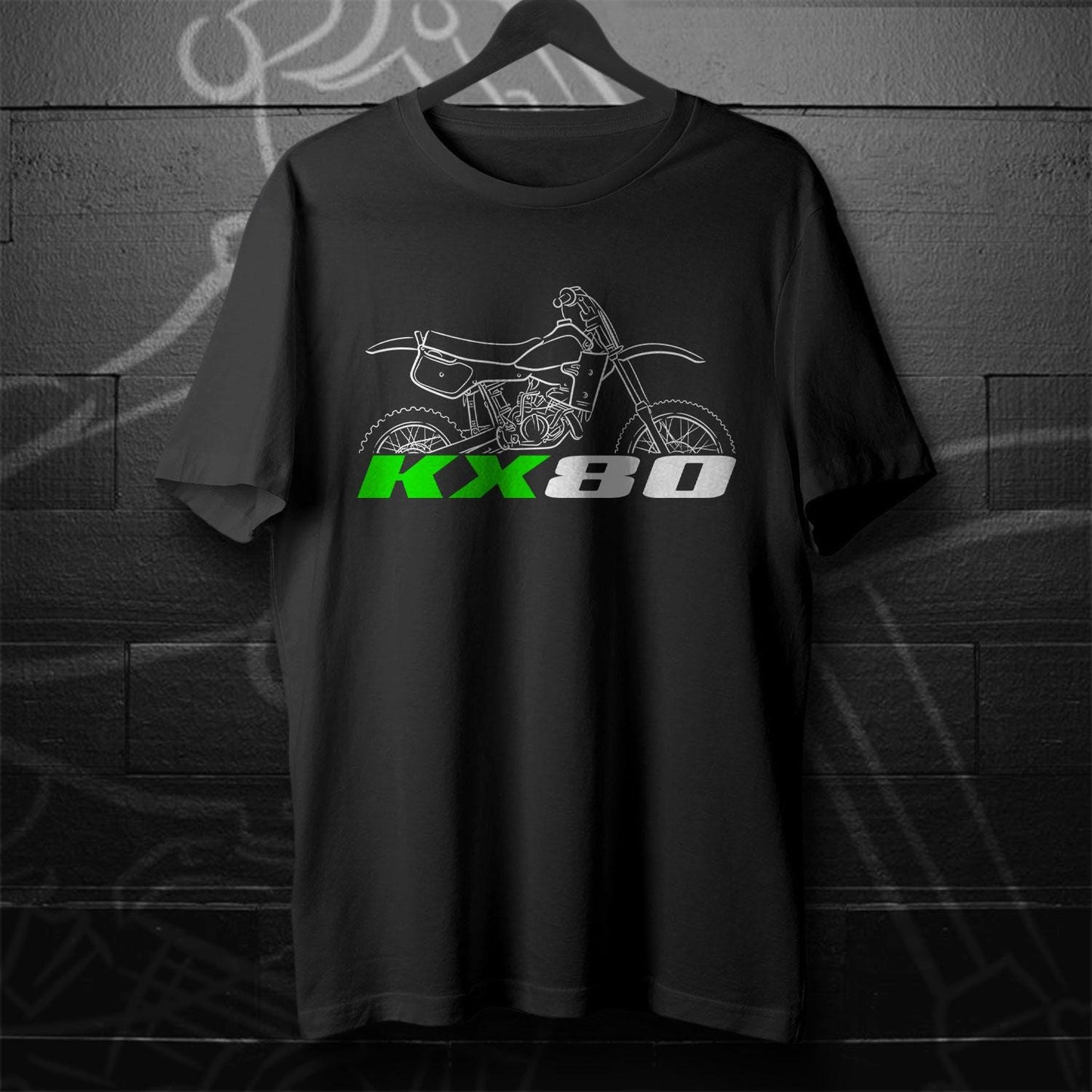 Kawasaki KX80 1979 - 1985 Inspired T-Shirt - Motorcycle Tee Shirt for Riders