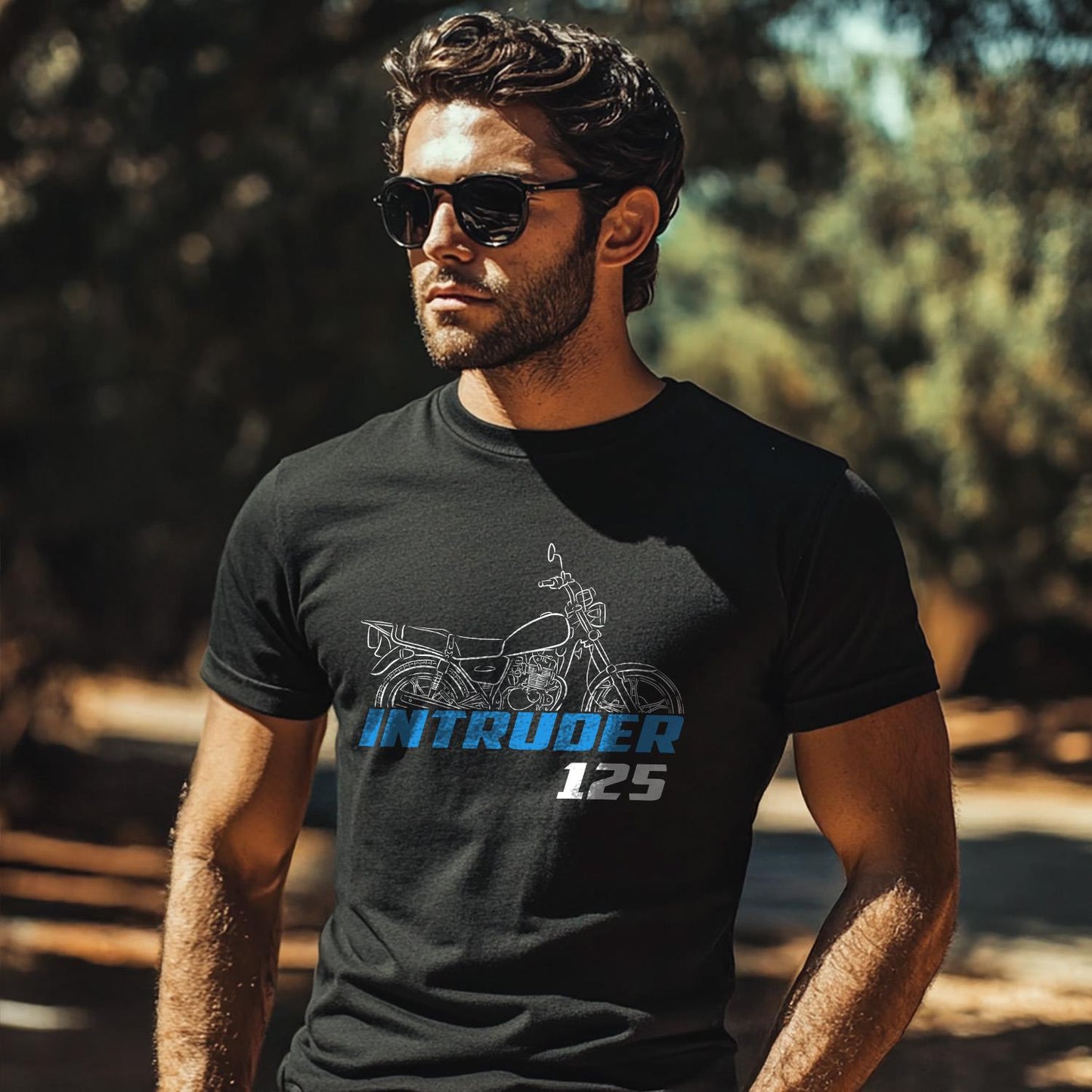 Suzuki Intruder 125 Inspired T-Shirt - Motorcycle Tee Shirt for Riders