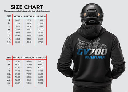 Suzuki GV 700 Madura Inspired Hoodie - Motorcycle Sweatshirt for Riders