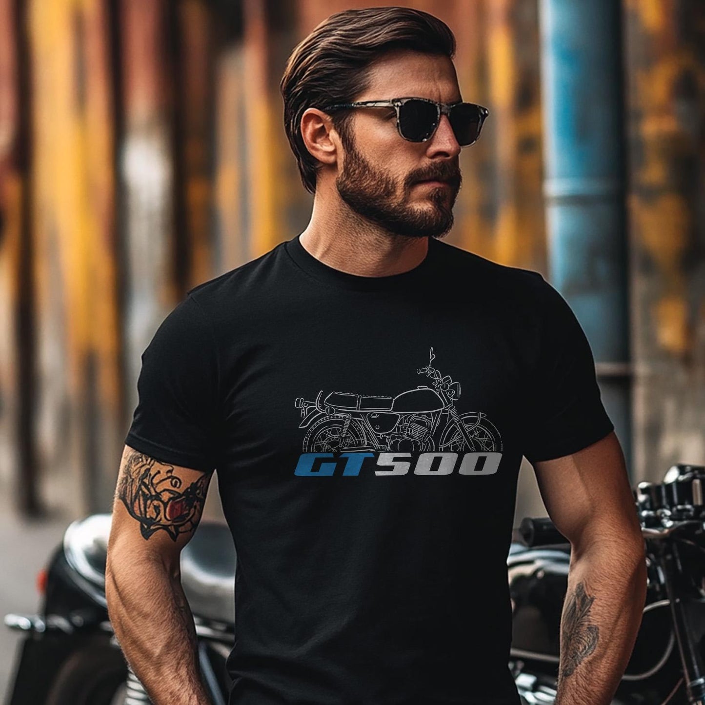 Suzuki GT500 1971 Inspired T-Shirt - Motorcycle Tee Shirt for Riders