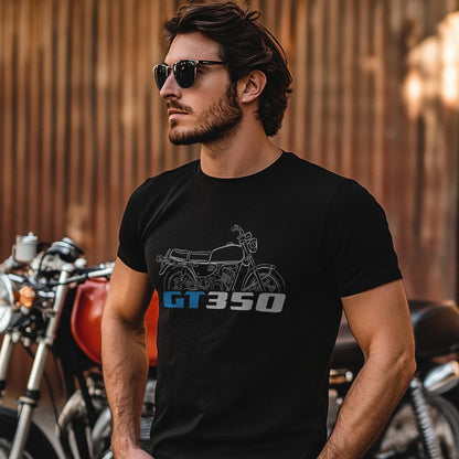Suzuki GT350 1971 Inspired T-Shirt - Motorcycle Tee Shirt for Riders