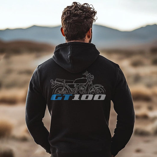 Suzuki GT100 1975 - 1977 Inspired Hoodie - Motorcycle Sweatshirt for Riders