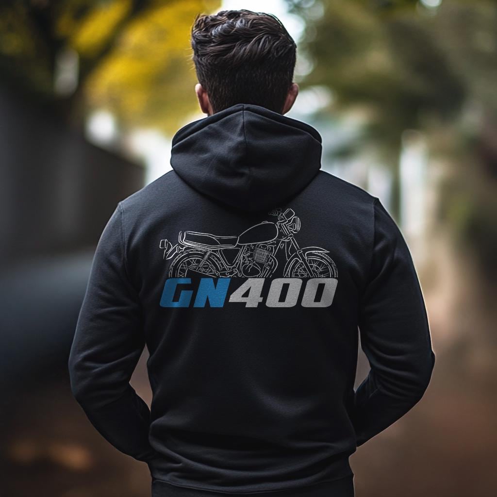 Suzuki GN400 Inspired Hoodie - Motorcycle Sweatshirt for Riders