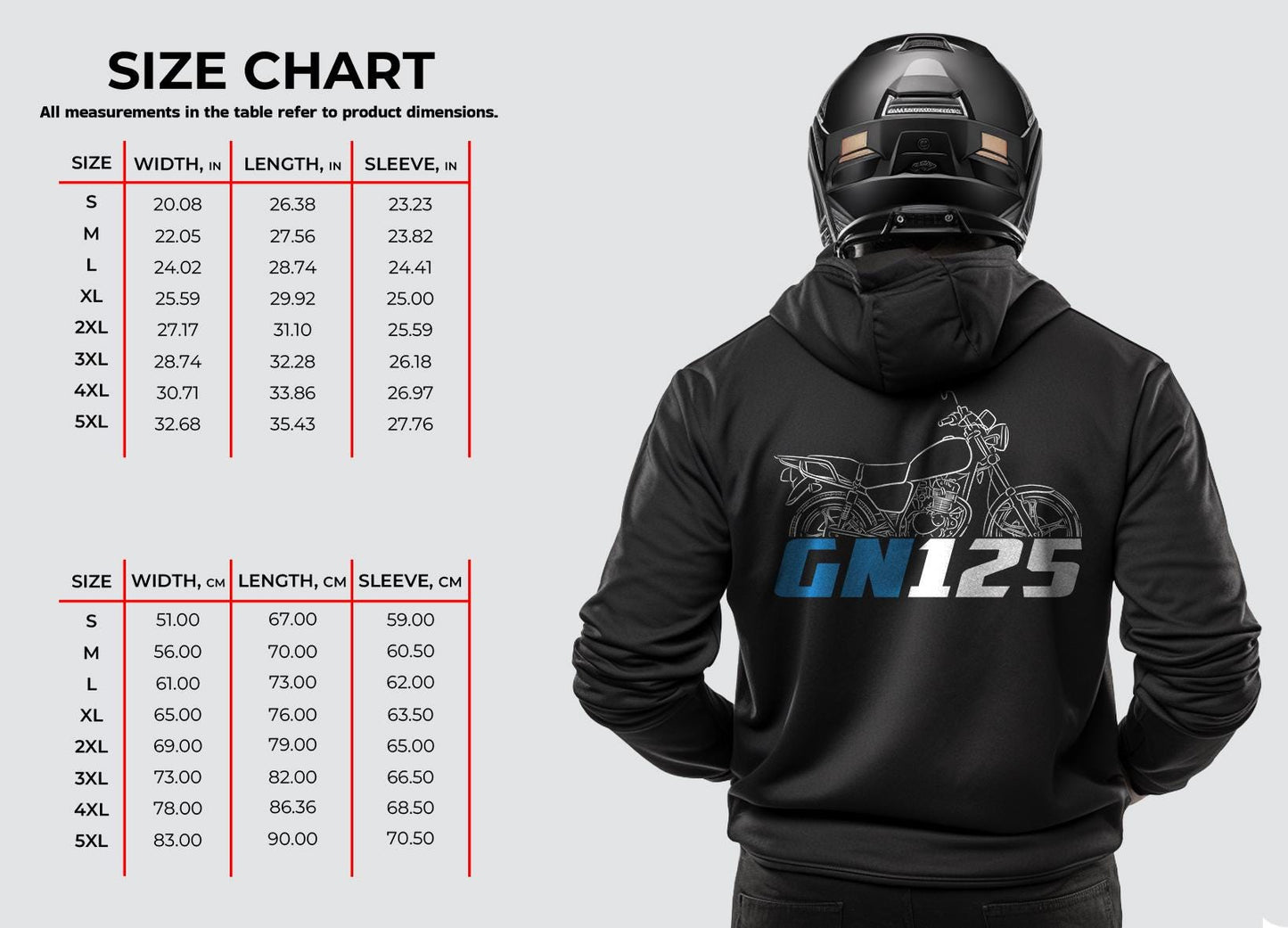 Suzuki GN125 Inspired Hoodie - Motorcycle Sweatshirt for Riders
