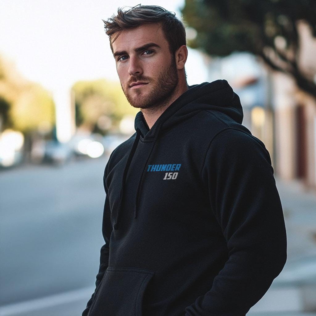 Suzuki Thunder 150 Inspired Hoodie - Motorcycle Sweatshirt for Riders