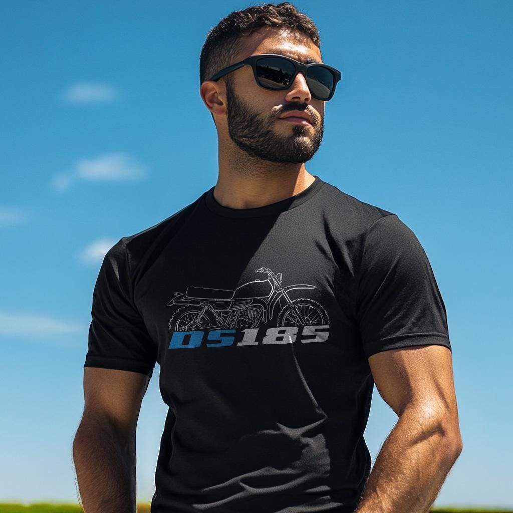 Suzuki DS185 1977 - 1981 Inspired T-Shirt - Motorcycle Tee Shirt for Riders