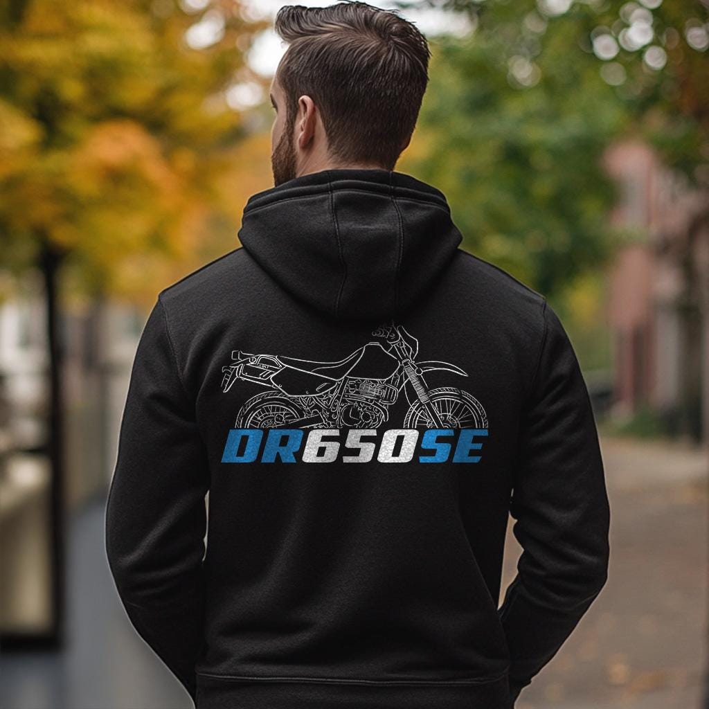 Suzuki DR650 Inspired Hoodie - Motorcycle Sweatshirt for Riders
