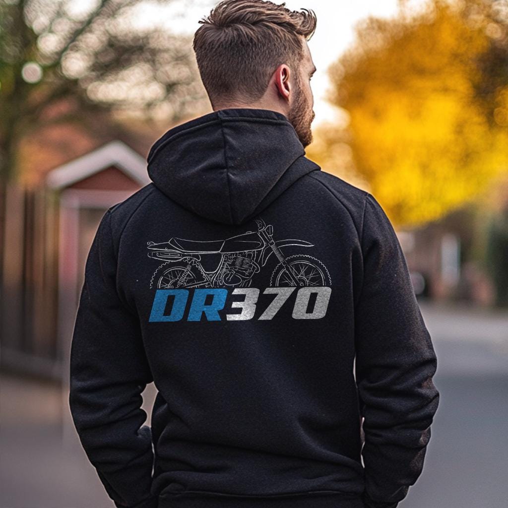 Suzuki DR370 Inspired Hoodie - Motorcycle Sweatshirt for Riders