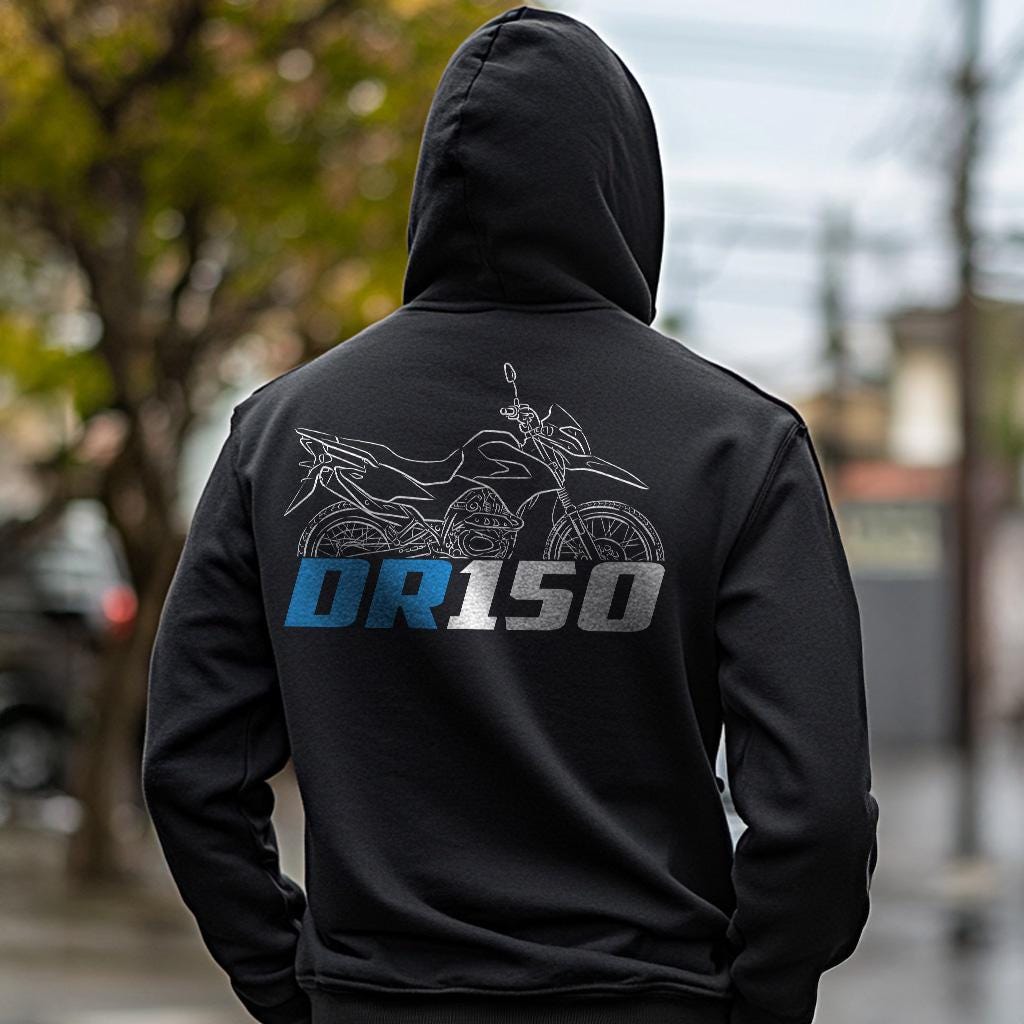 Suzuki DR150 Inspired Hoodie - Motorcycle Sweatshirt for Riders
