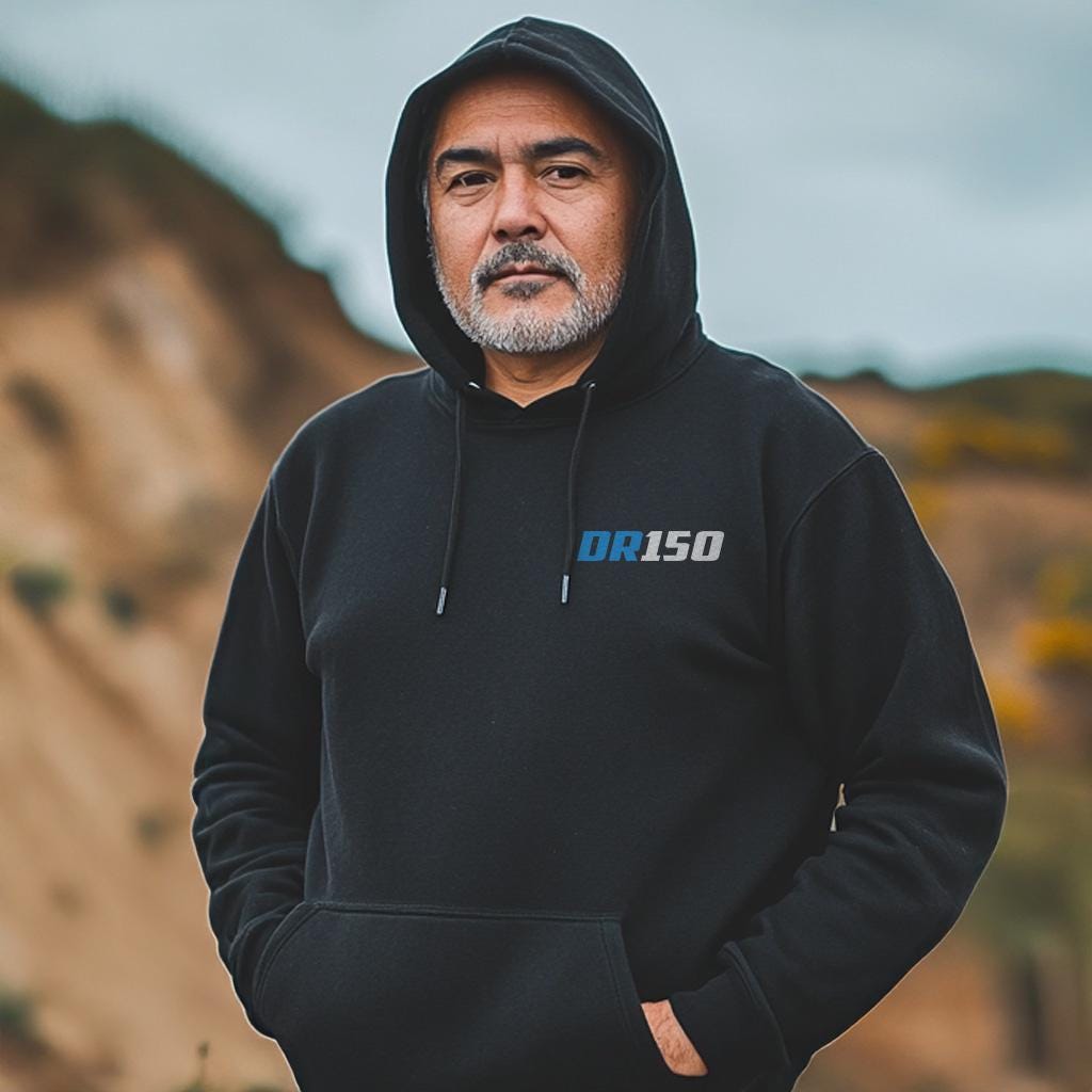 Suzuki DR150 Inspired Hoodie - Motorcycle Sweatshirt for Riders