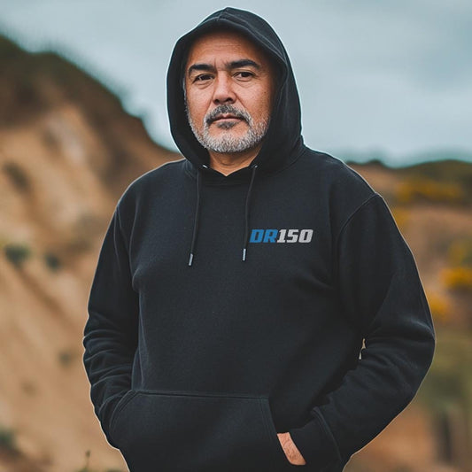 Suzuki DR150 Inspired Hoodie - Motorcycle Sweatshirt for Riders