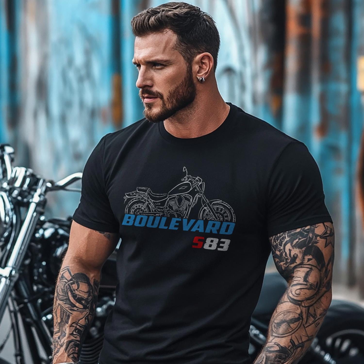 Suzuki Boulevard S83 Inspired T-Shirt - Motorcycle Tee Shirt for Riders