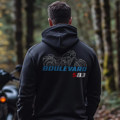 Suzuki Boulevard S83 Inspired Hoodie - Motorcycle Sweatshirt for Riders