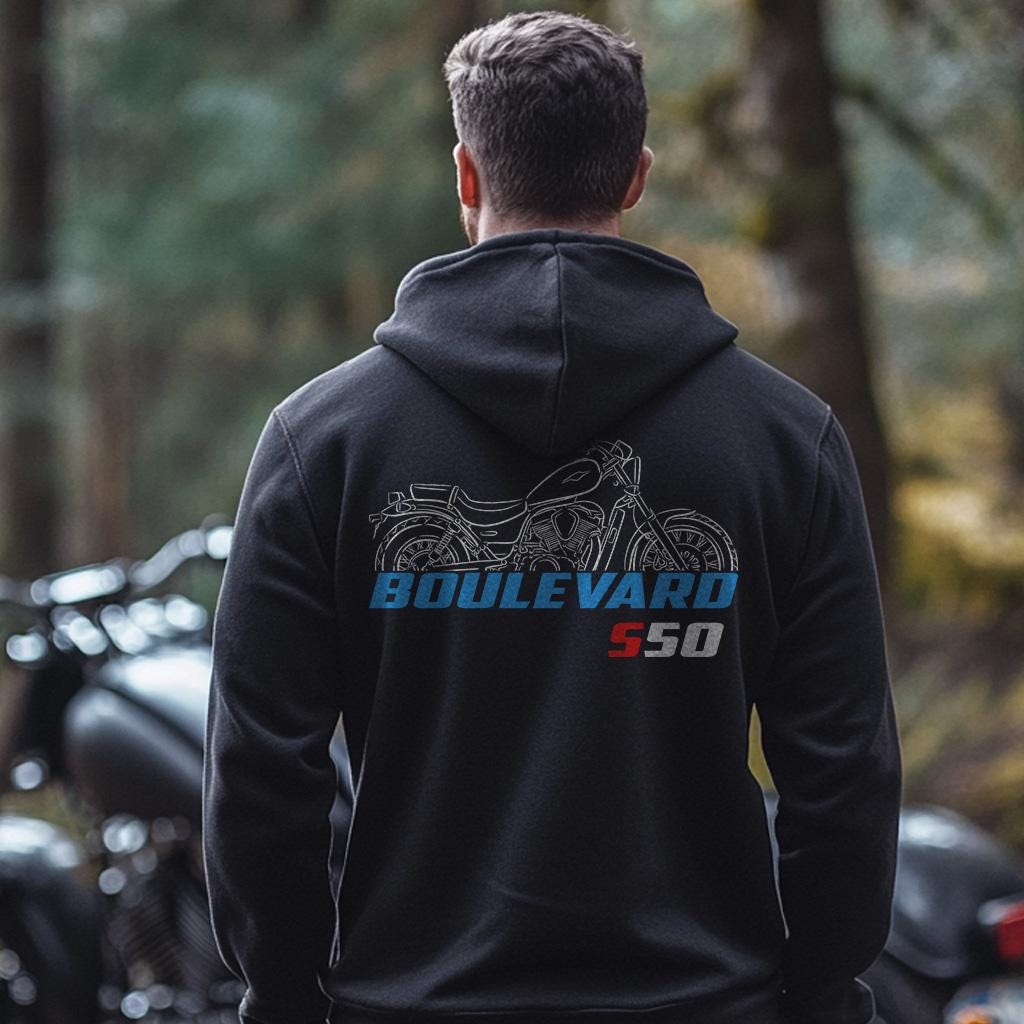 Suzuki Boulevard S50 Inspired Hoodie - Motorcycle Sweatshirt for Riders