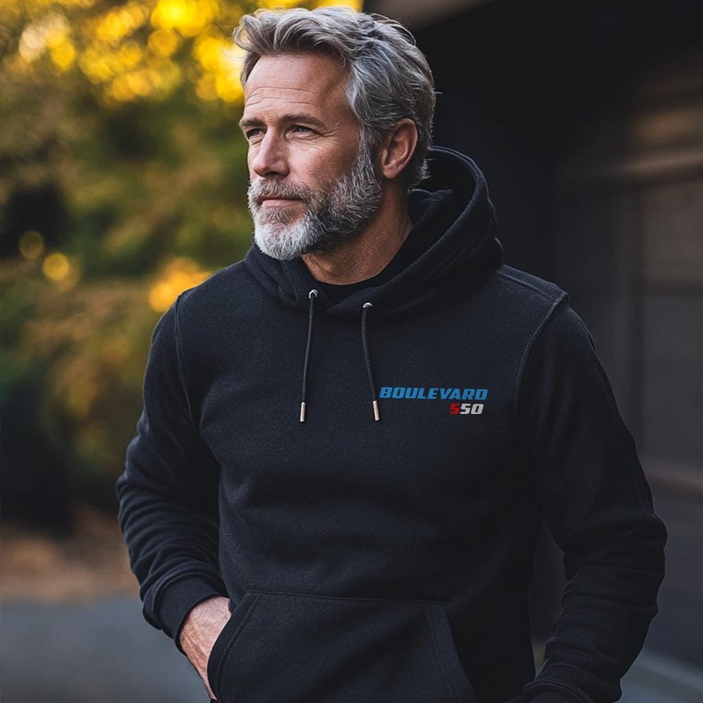 Suzuki Boulevard S50 Inspired Hoodie - Motorcycle Sweatshirt for Riders