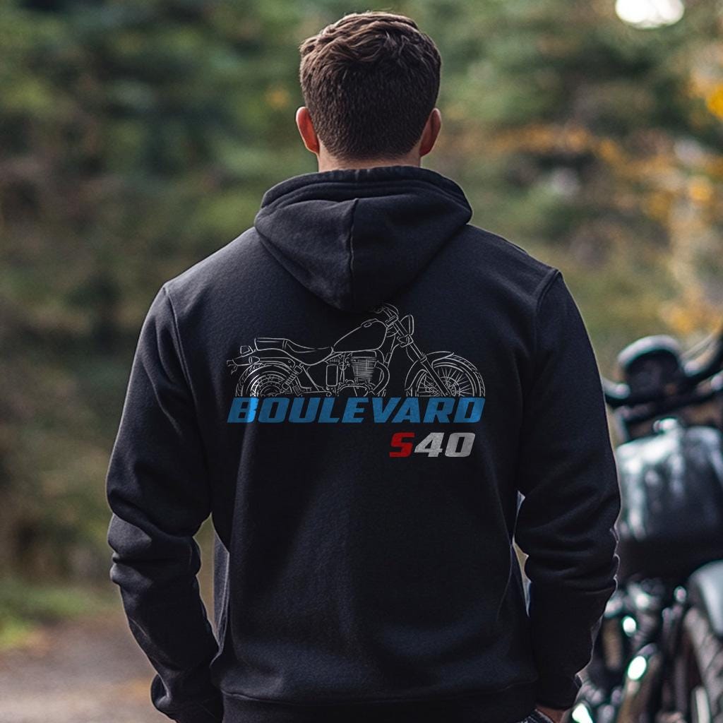 Suzuki Boulevard S40 Inspired Hoodie - Motorcycle Sweatshirt for Riders
