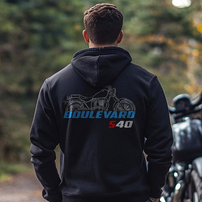 Suzuki Boulevard S40 Inspired Hoodie - Motorcycle Sweatshirt for Riders