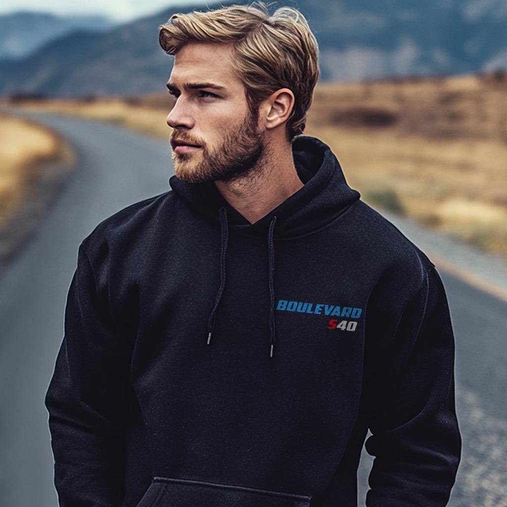 Suzuki Boulevard S40 Inspired Hoodie - Motorcycle Sweatshirt for Riders