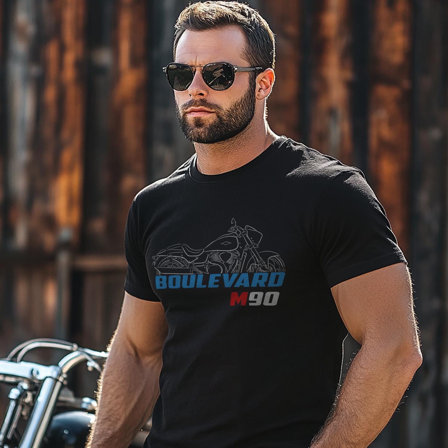 Suzuki Boulevard M90 Inspired T-Shirt - Motorcycle Tee Shirt for Riders