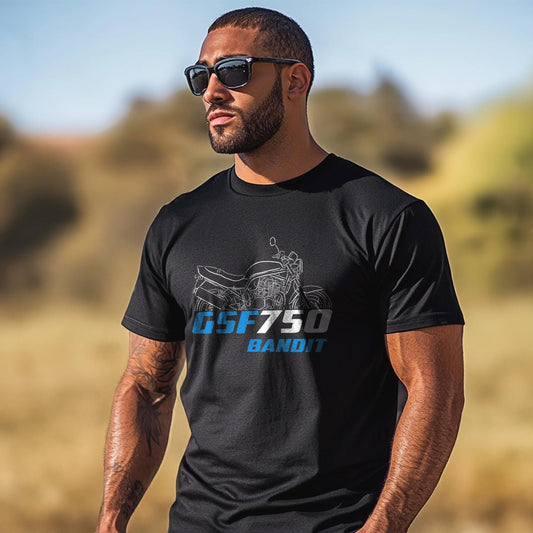 Suzuki GSF750 Bandit Inspired T-Shirt - Motorcycle Tee Shirt for Riders