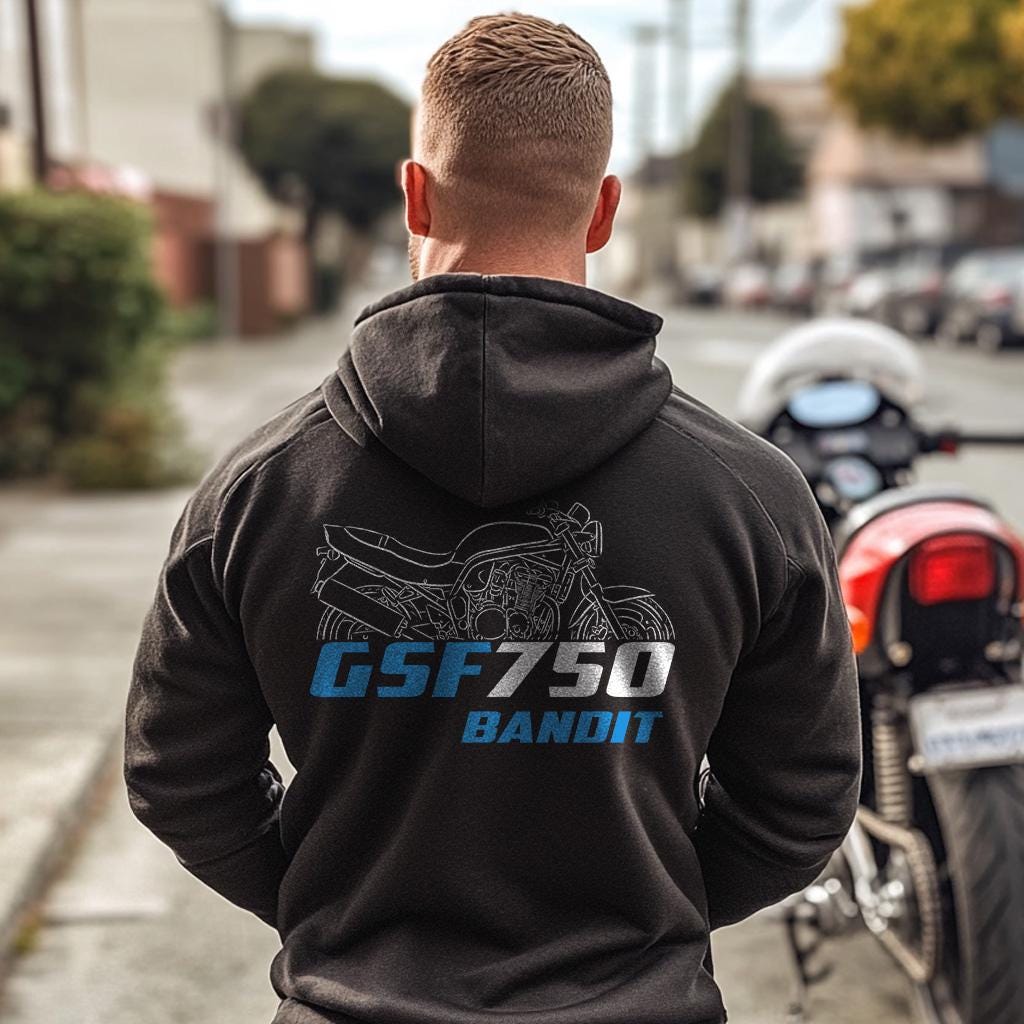 Suzuki GSF750 Bandit Inspired Hoodie - Motorcycle Sweatshirt for Riders