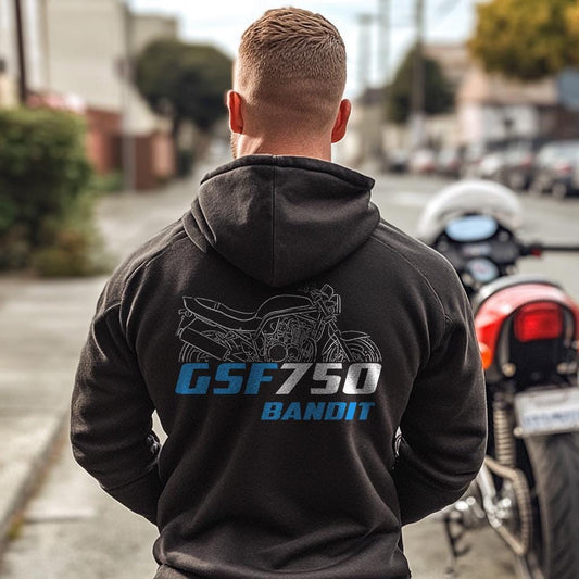 Suzuki GSF750 Bandit Inspired Hoodie - Motorcycle Sweatshirt for Riders