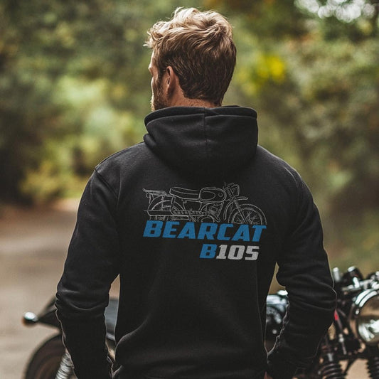 Suzuki B105 Bearcat 1967 Inspired Hoodie - Motorcycle Sweatshirt for Riders