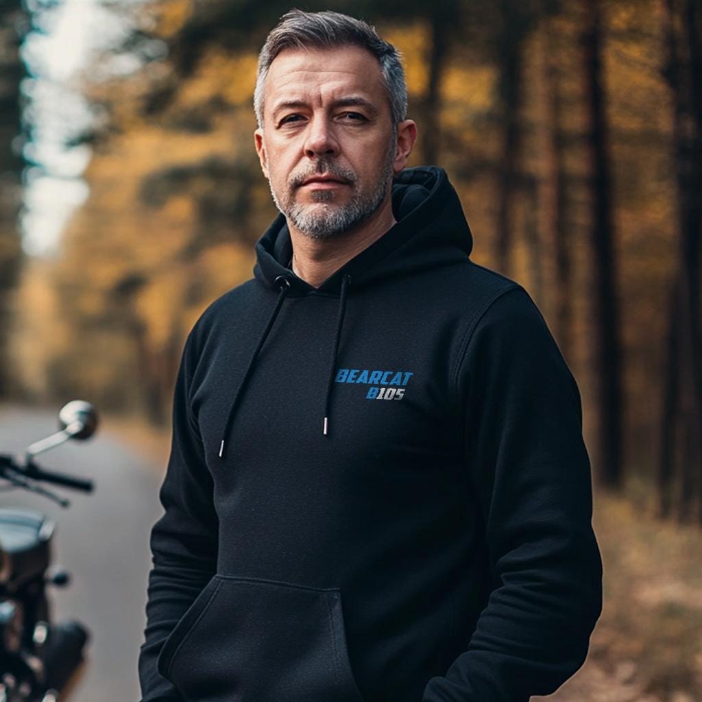 Suzuki B105 Bearcat 1967 Inspired Hoodie - Motorcycle Sweatshirt for Riders