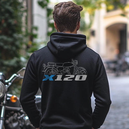 Suzuki X120 Inspired Hoodie - Motorcycle Sweatshirt for Riders