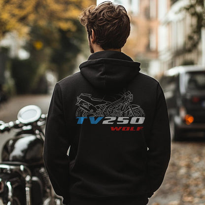 Suzuki TV250 Wolf Inspired Hoodie - Motorcycle Sweatshirt for Riders