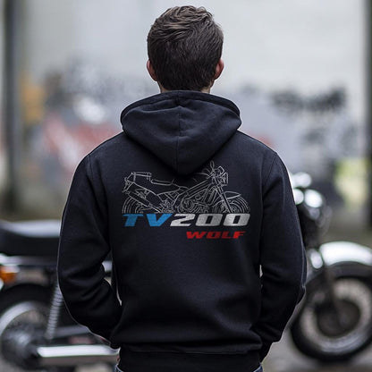 Suzuki TV200 Wolf Inspired Hoodie - Motorcycle Sweatshirt for Riders