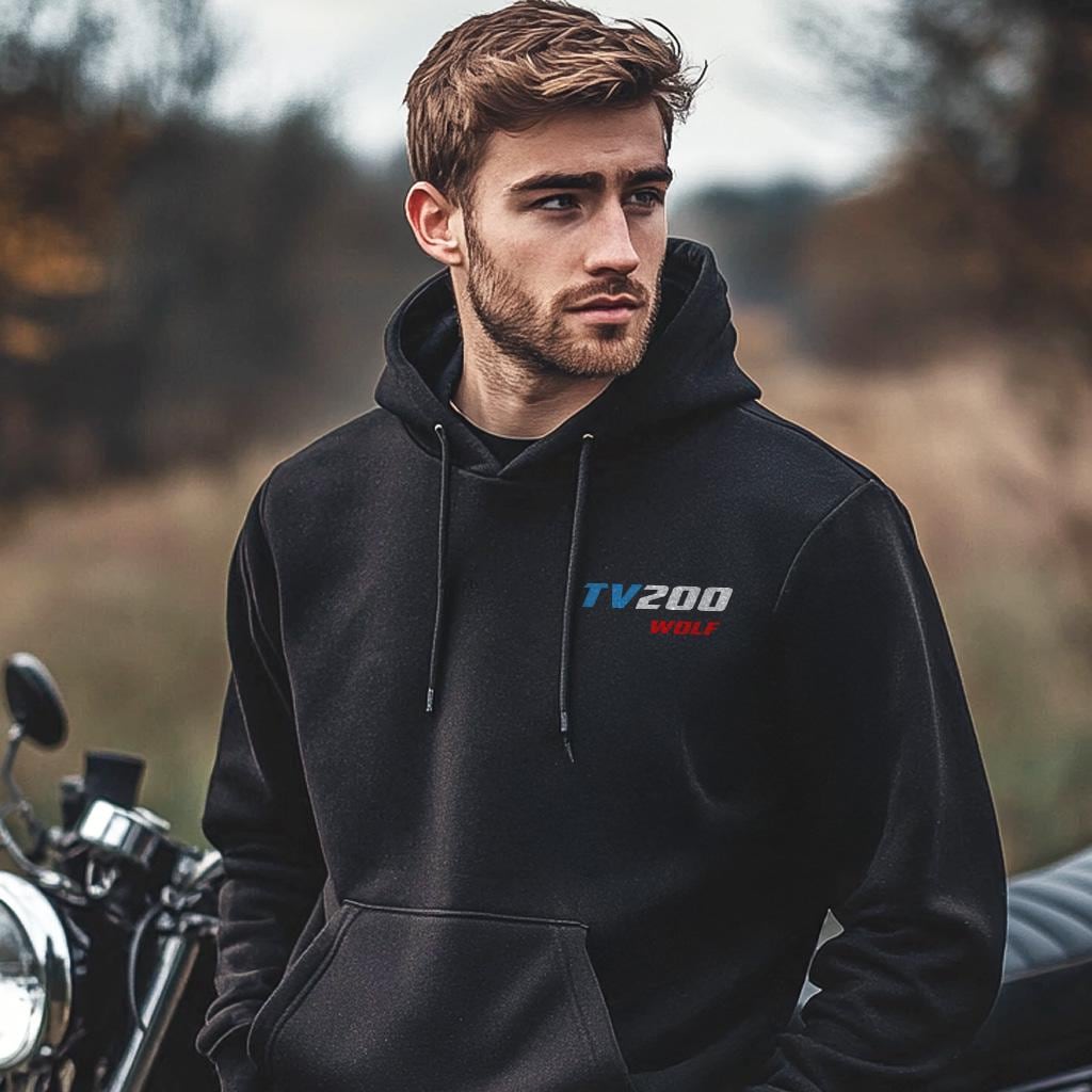 Suzuki TV200 Wolf Inspired Hoodie - Motorcycle Sweatshirt for Riders