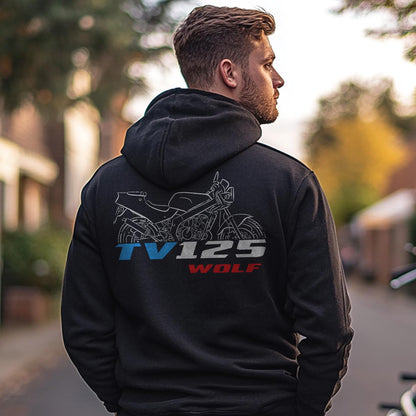 Suzuki TV125 Wolf Inspired Hoodie - Motorcycle Sweatshirt for Riders