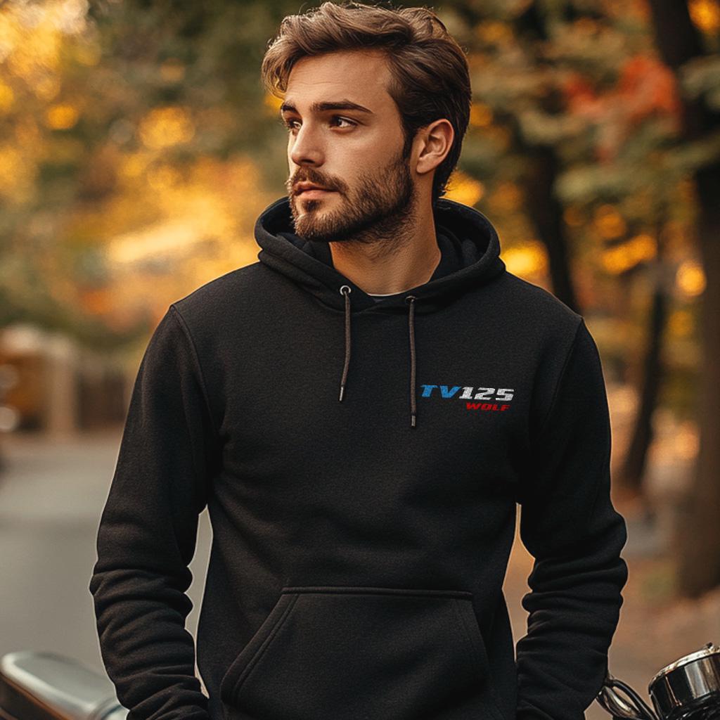Suzuki TV125 Wolf Inspired Hoodie - Motorcycle Sweatshirt for Riders