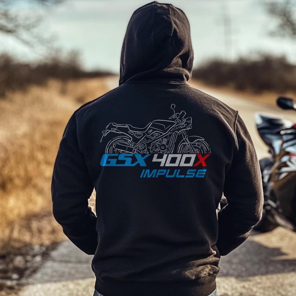 Suzuki GSX-400 X & XS Impulse Inspired Hoodie - Motorcycle Sweatshirt for Riders