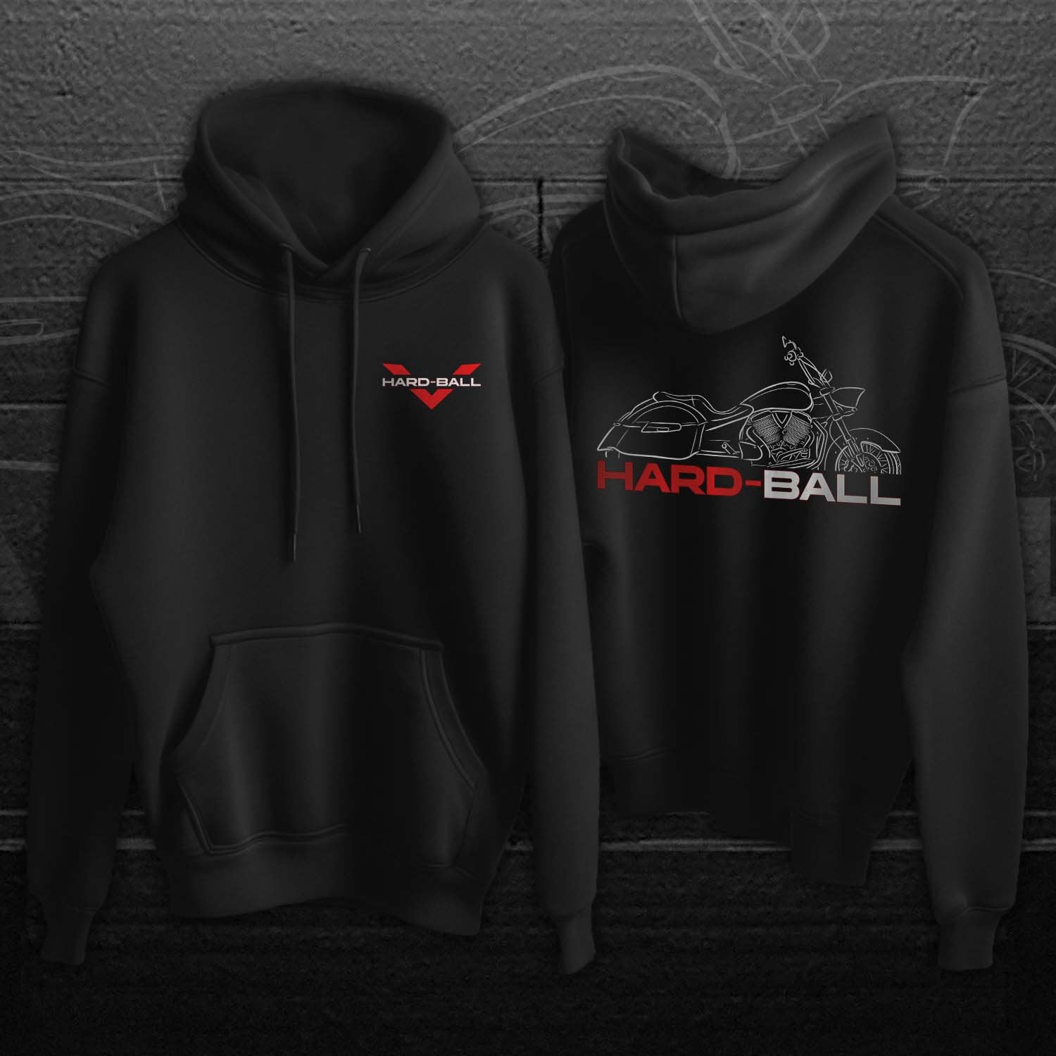 Victory Hard-Ball Hoodie - Motorcycle Sweatshirt for Bikers