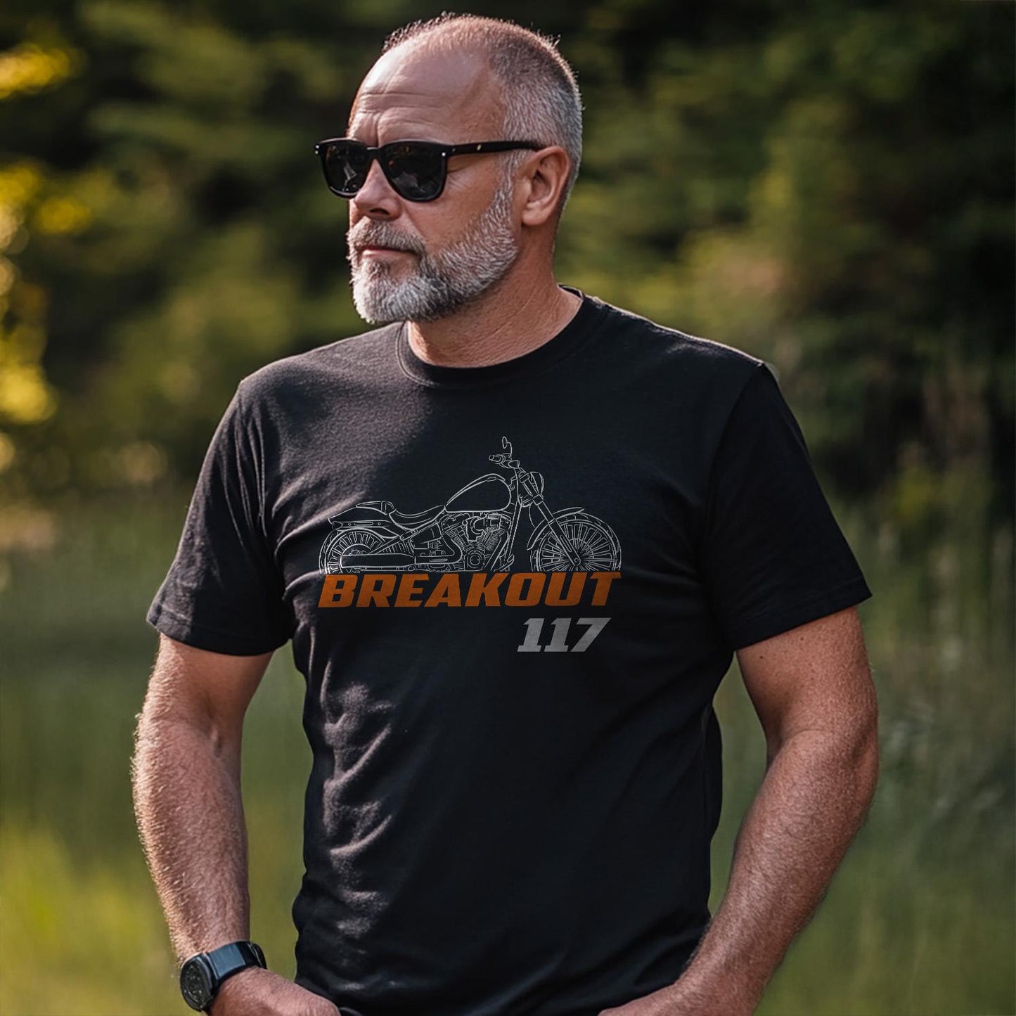 Harley-Davidson FXSB Breakout 117 Inspired T-Shirt - Biker Motorcycle Tee Shirt