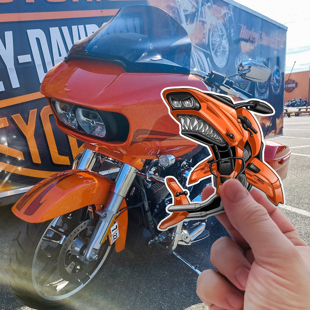 Harley Road Glide Stickers - Set of 3 Biker Motorcycle Decals