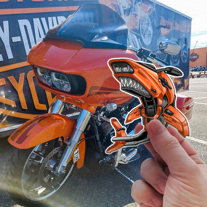 Harley Road Glide Stickers - Set of 3 Biker Motorcycle Decals