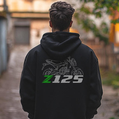 Kawasaki Z125 Inspired Hoodie - Motorcycle Sweatshirt for Riders