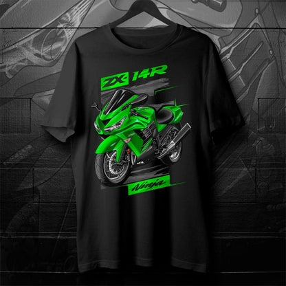 Kawasaki Ninja ZX-14R 2012-13 T-Shirt - Motorcycle Tee Shirt for Riders