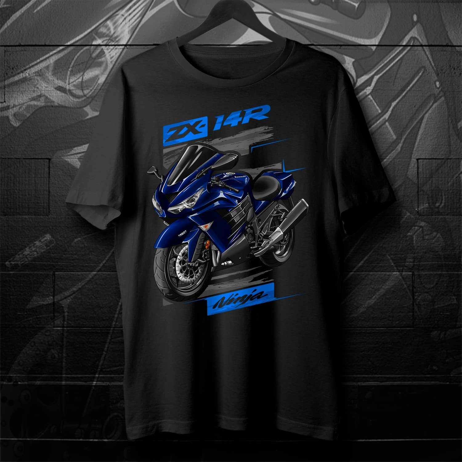 Kawasaki Ninja ZX-14R 2012-13 T-Shirt - Motorcycle Tee Shirt for Riders
