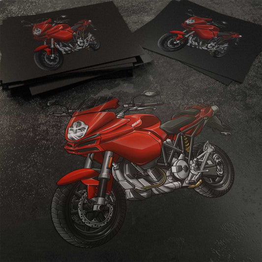 Ducati Multistrada 620 Stickers - Set of 3 Motorcycle Decals for ADV Riders