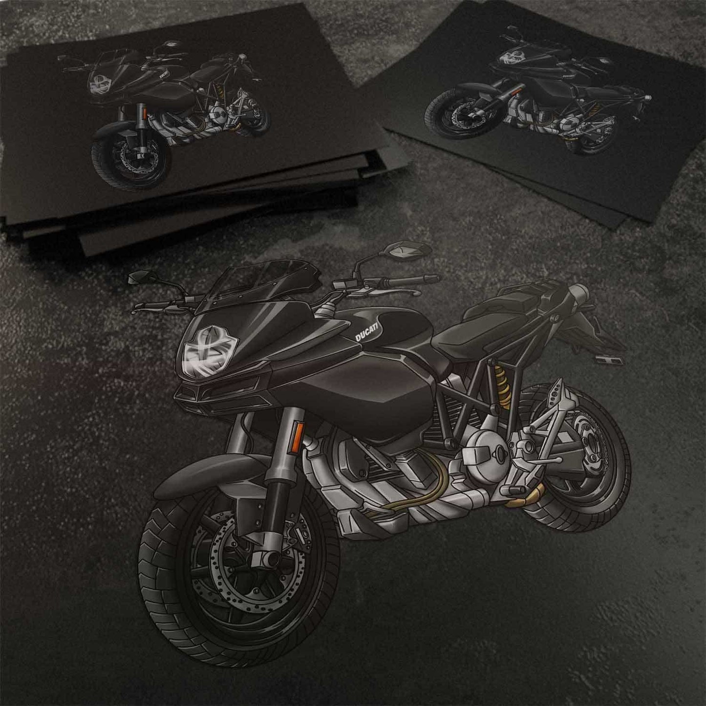 Ducati Multistrada 620 Stickers - Set of 3 Motorcycle Decals for ADV Riders