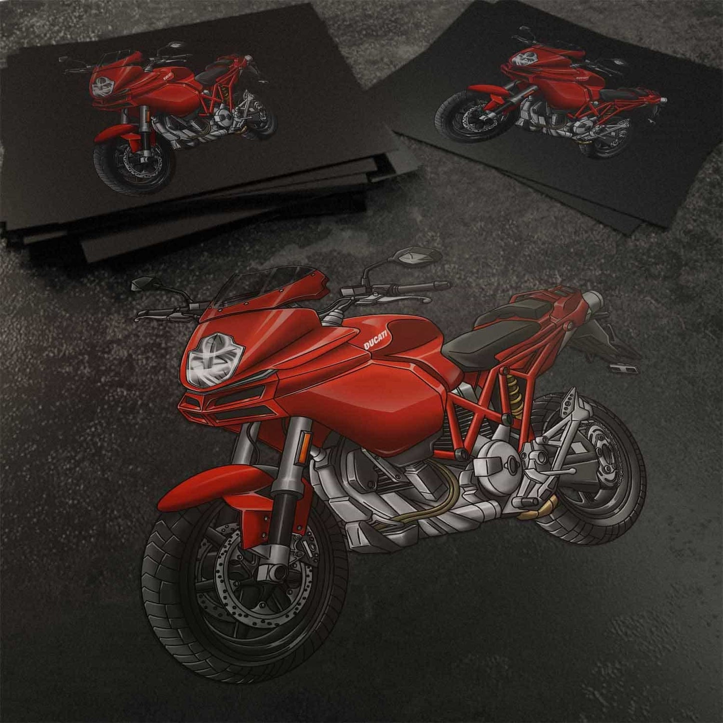 Ducati Multistrada 620 Stickers - Set of 3 Motorcycle Decals for ADV Riders