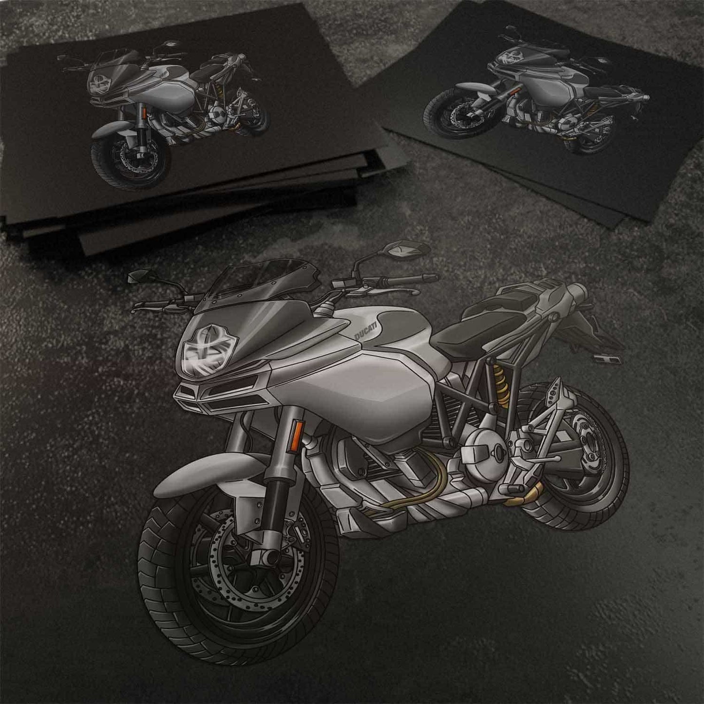 Ducati Multistrada 620 Stickers - Set of 3 Motorcycle Decals for ADV Riders