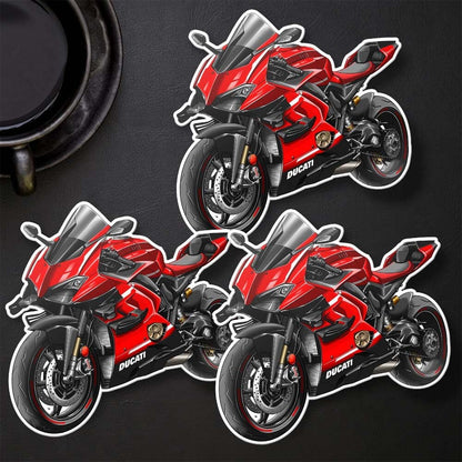 Ducati Superleggera V4 Stickers - Set of 3 Motorcycle Decals for Riders